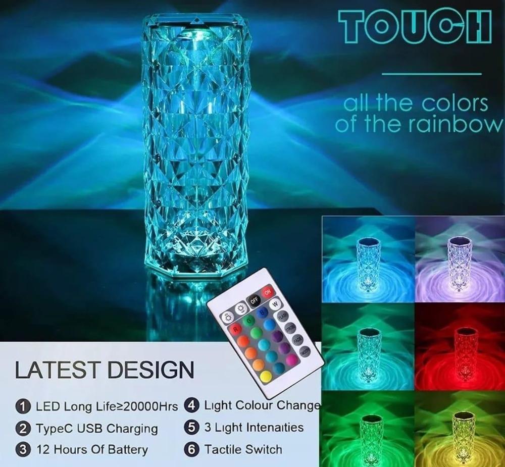 Crystal Diamond Table Lamp